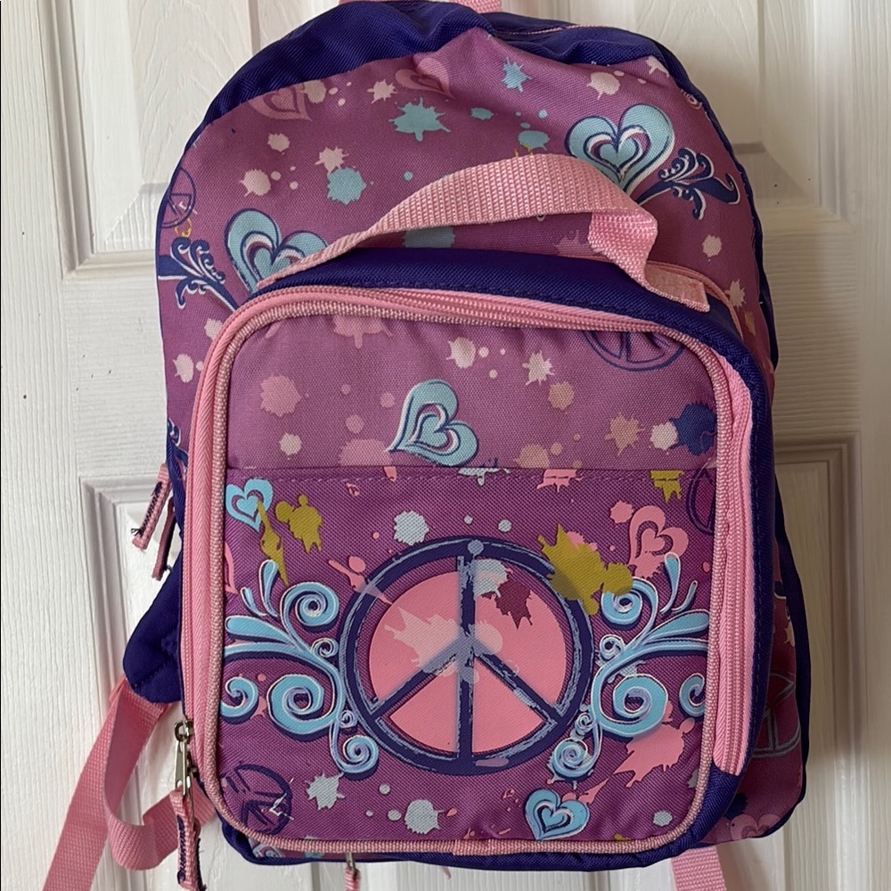 Backpack & zip on/off utility case Peace 14” x 10” Avon adjustable